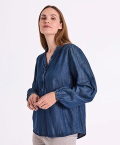 Dames blouse blauw