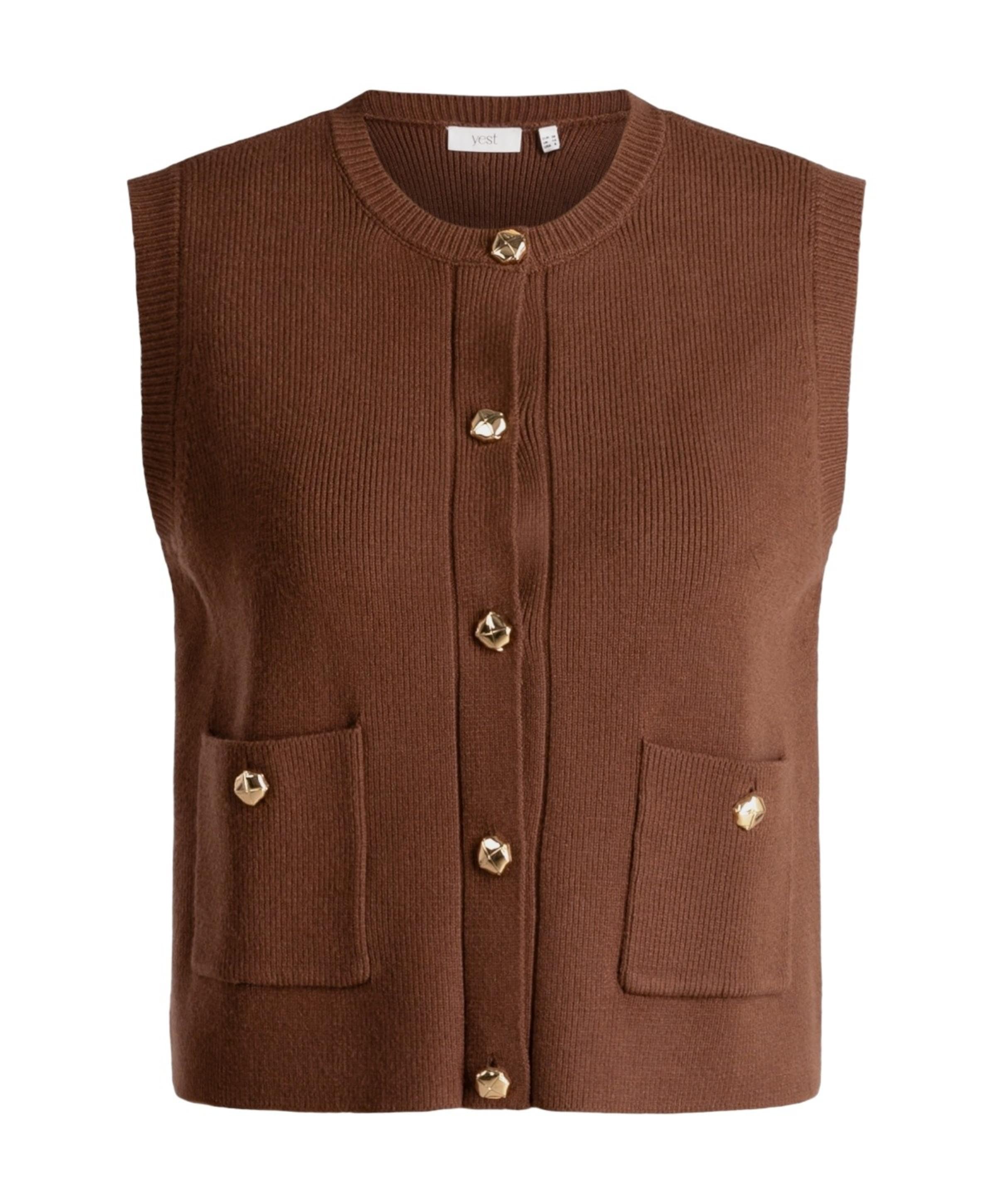 Dames gilet bruin