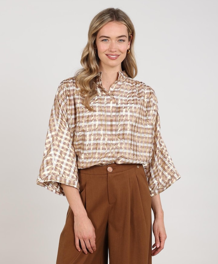 Dames blouse beige