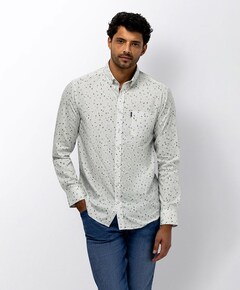 Heren overhemd lange mouw groen