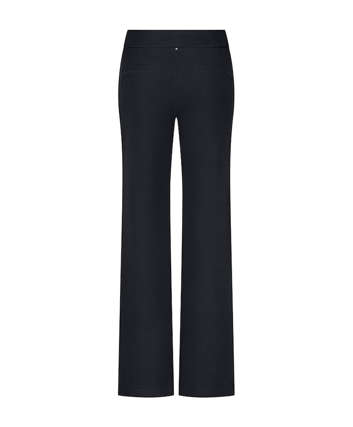 Structured Wide-Leg broek zwart
