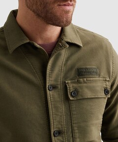 Heren overhemd lange mouw groen