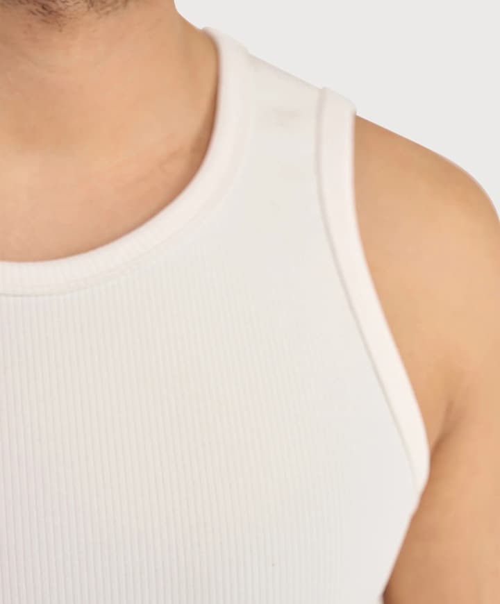 Heren singlet ecru