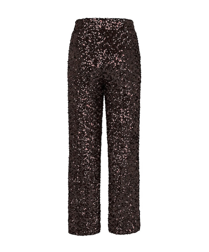 Talia sequins broek bruin