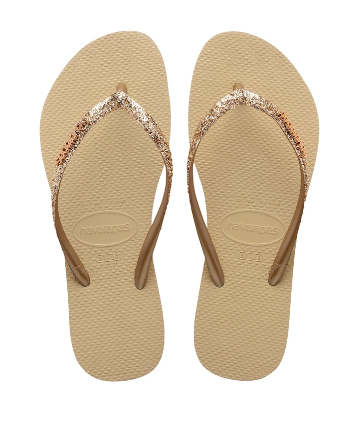 HAV. SLIM GLITTER II dames slippers beige