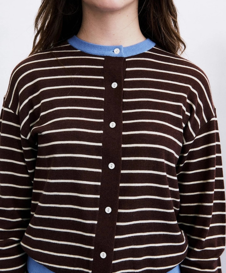 Dames vest bruin