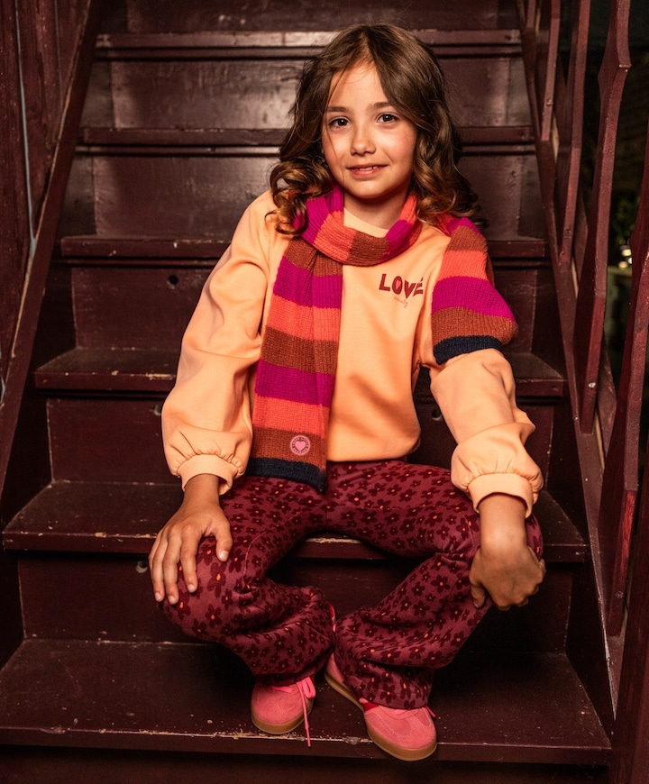 Meisjes sweater oranje