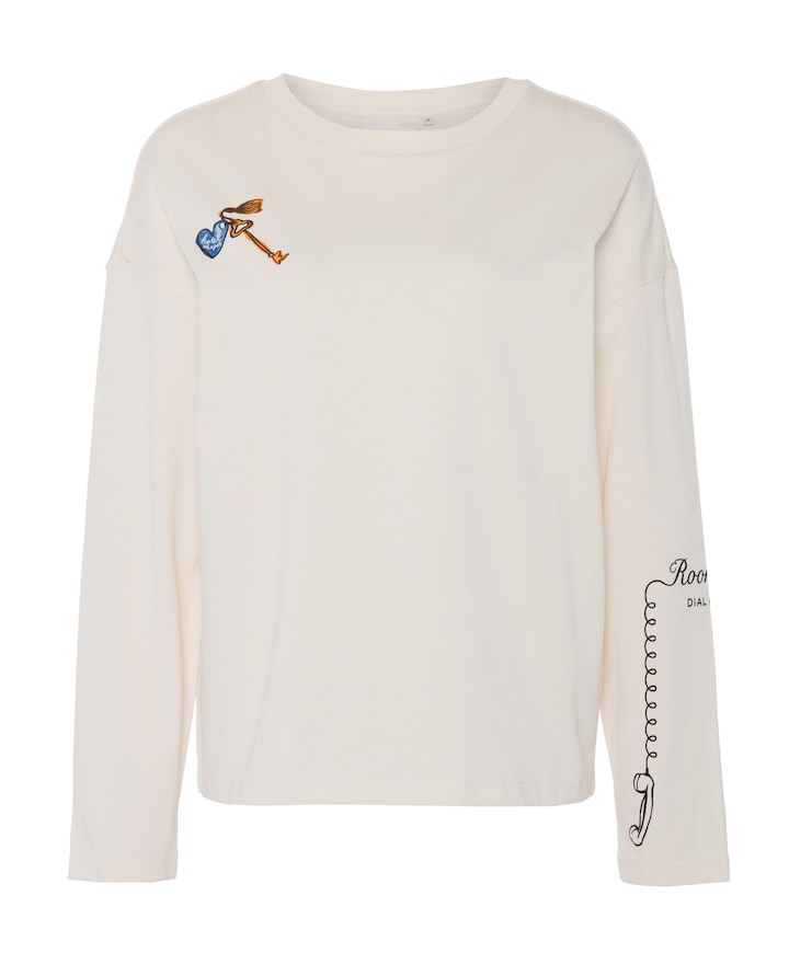 Dames longsleeve ecru