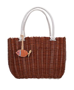 Basket bag bruin