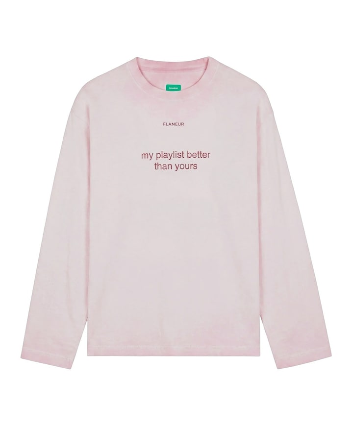 Heren longsleeve roze