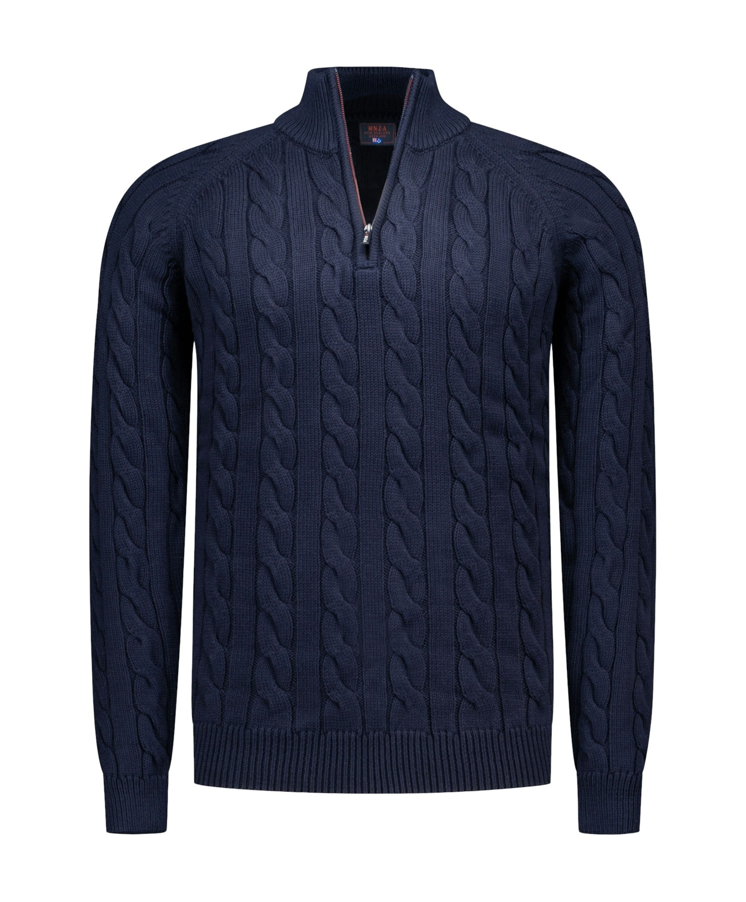 Heren trui met rits blauw