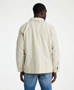 Heren overhemd lange mouw beige