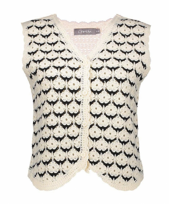 Dames vest ecru