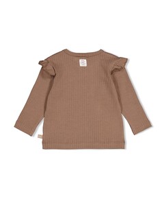 Meisjes longsleeve bruin