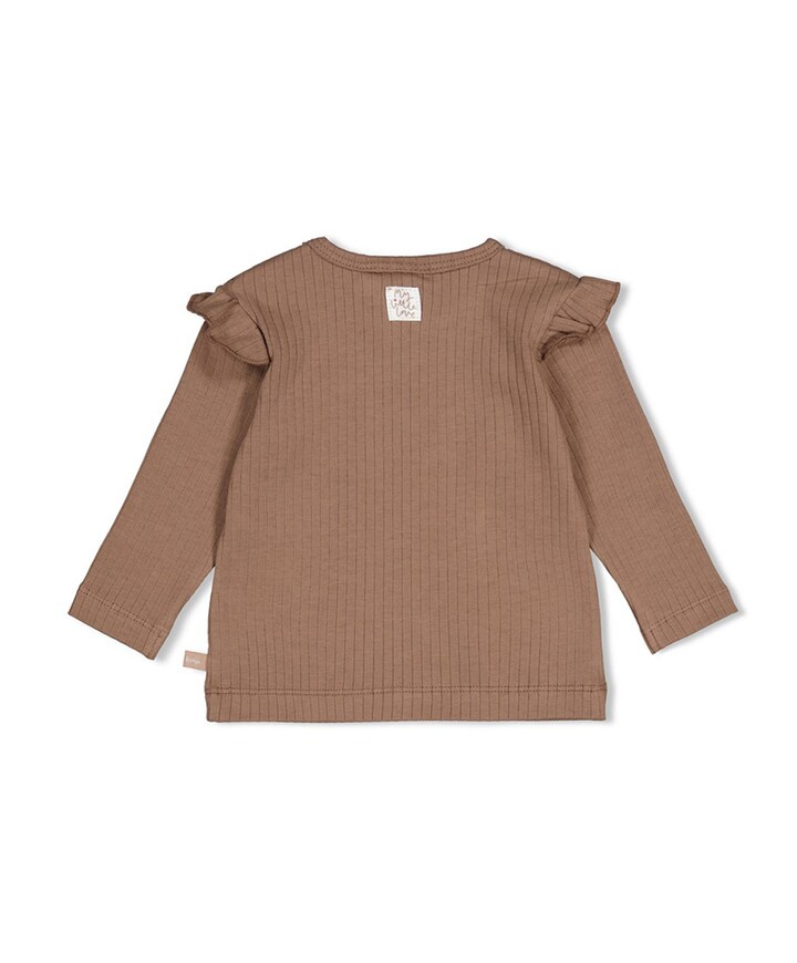 Meisjes longsleeve bruin