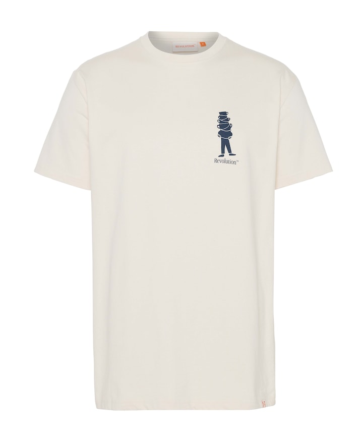 Heren T-shirt ecru