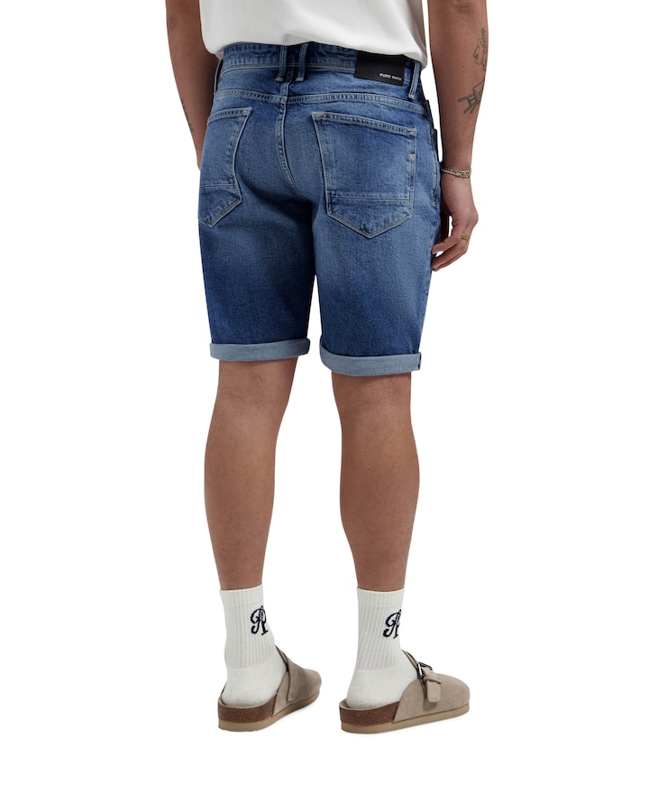The Miles Slim Fit Short heren korte broek blauw