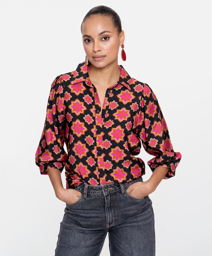 Dames blouse zwart