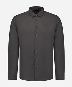 Heren overhemd lange mouw grijs