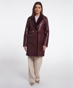 Dames jas reversible bordeaux