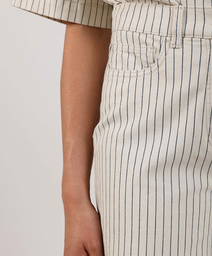 Senna Stripe dames broek ecru