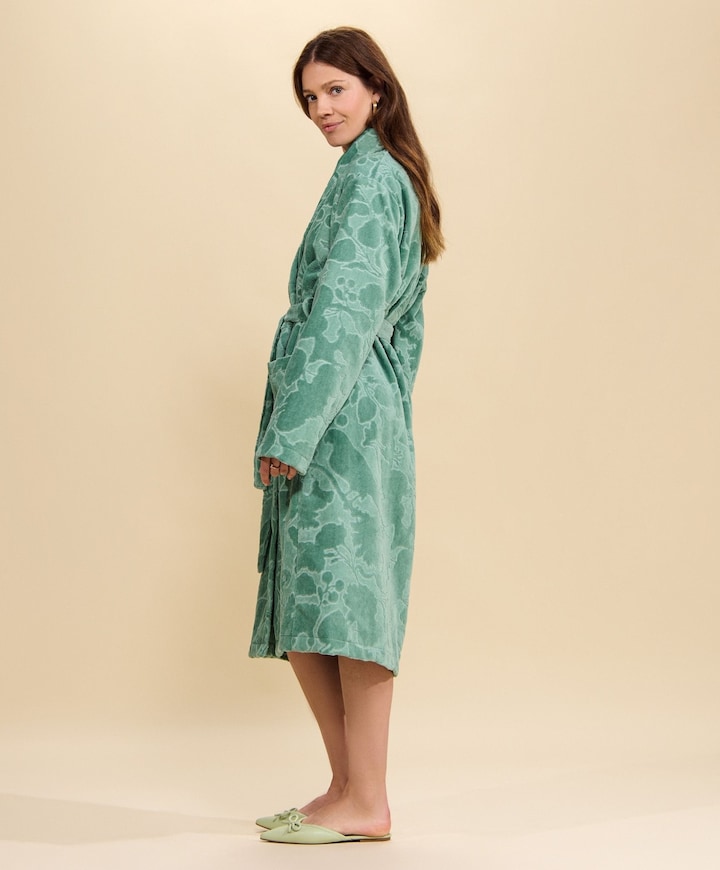 Dames ochtendjas groen