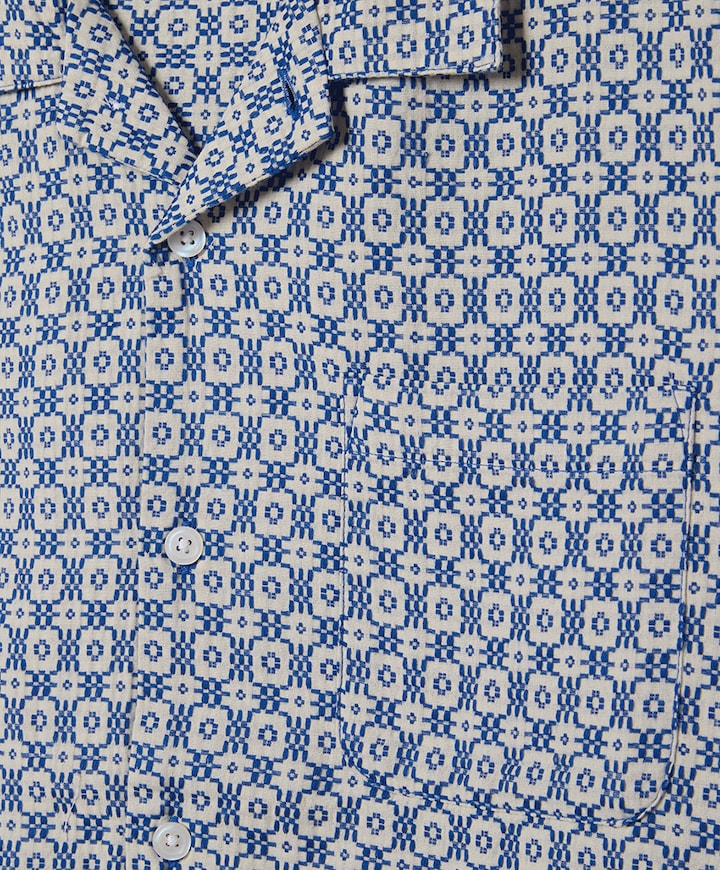 Heren overhemd korte mouw multicolor