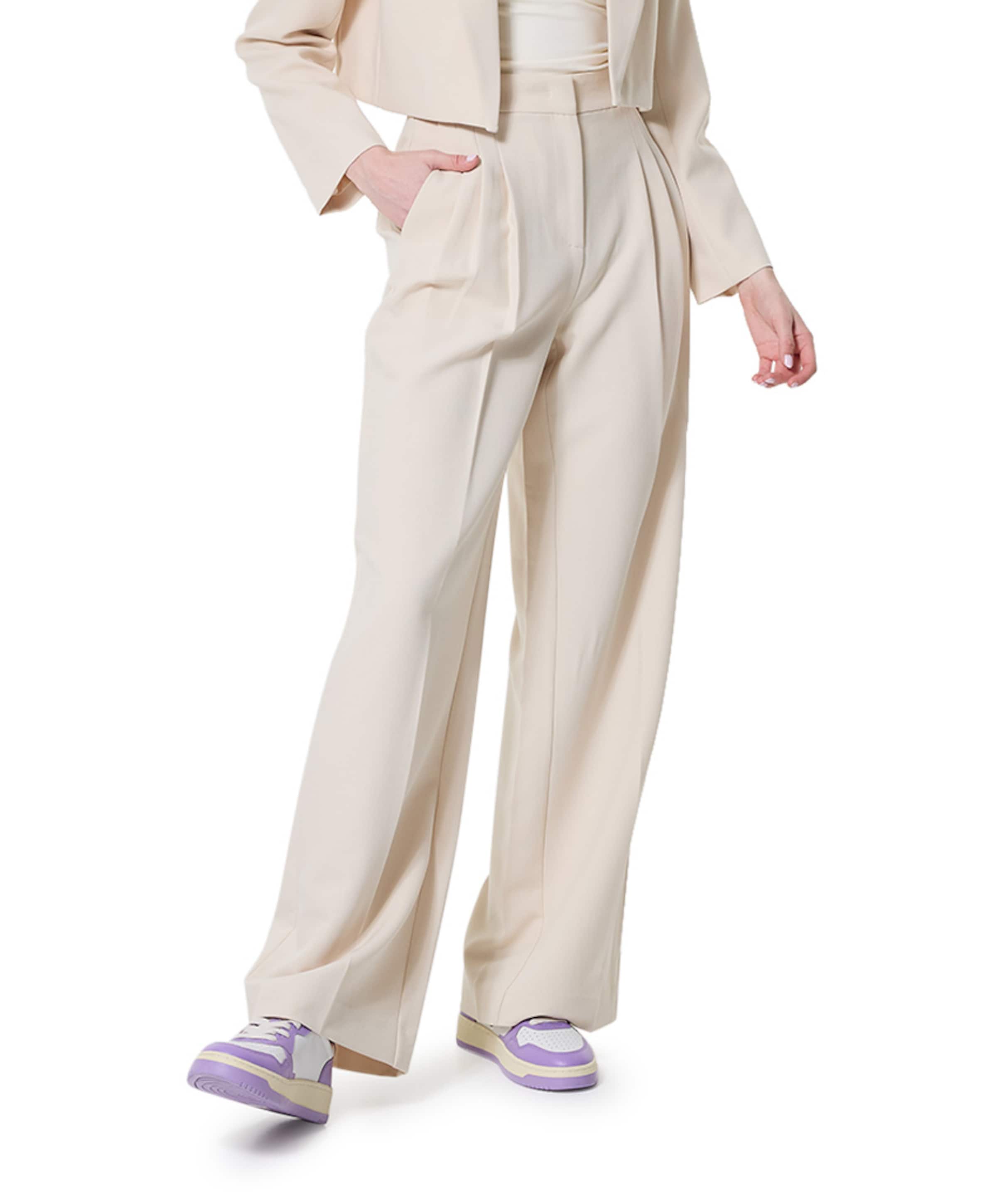 VolaCC Long Pleat Pant dames pantalon ecru