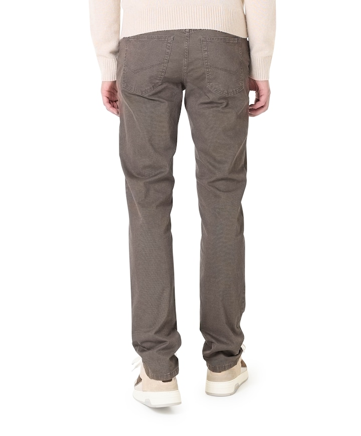 5-Pocket Modern Fit heren broek bruin