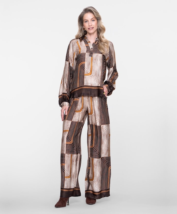 Dames blouse bruin