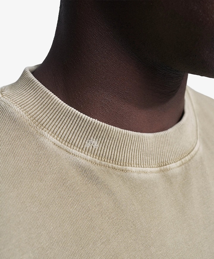 Heren longsleeve beige