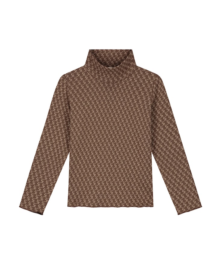 Meisjes longsleeve bruin