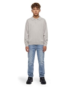 Jongens polo grijs