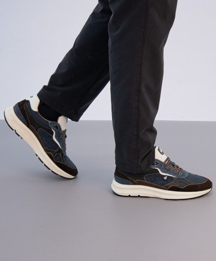 Valencia heren sneakers blauw