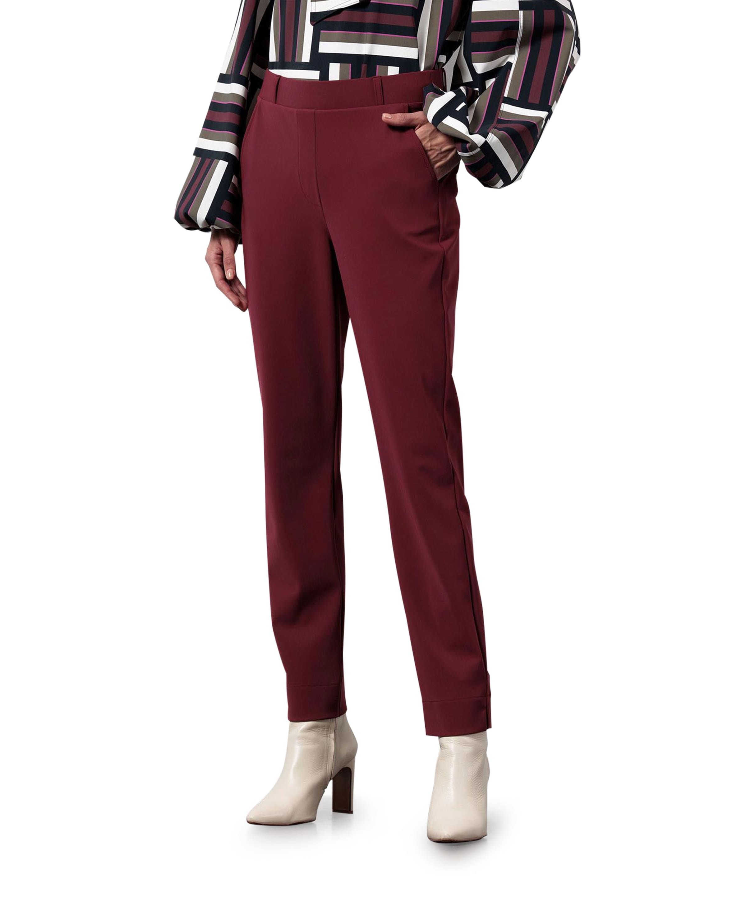 Anne bonded broek bordeaux
