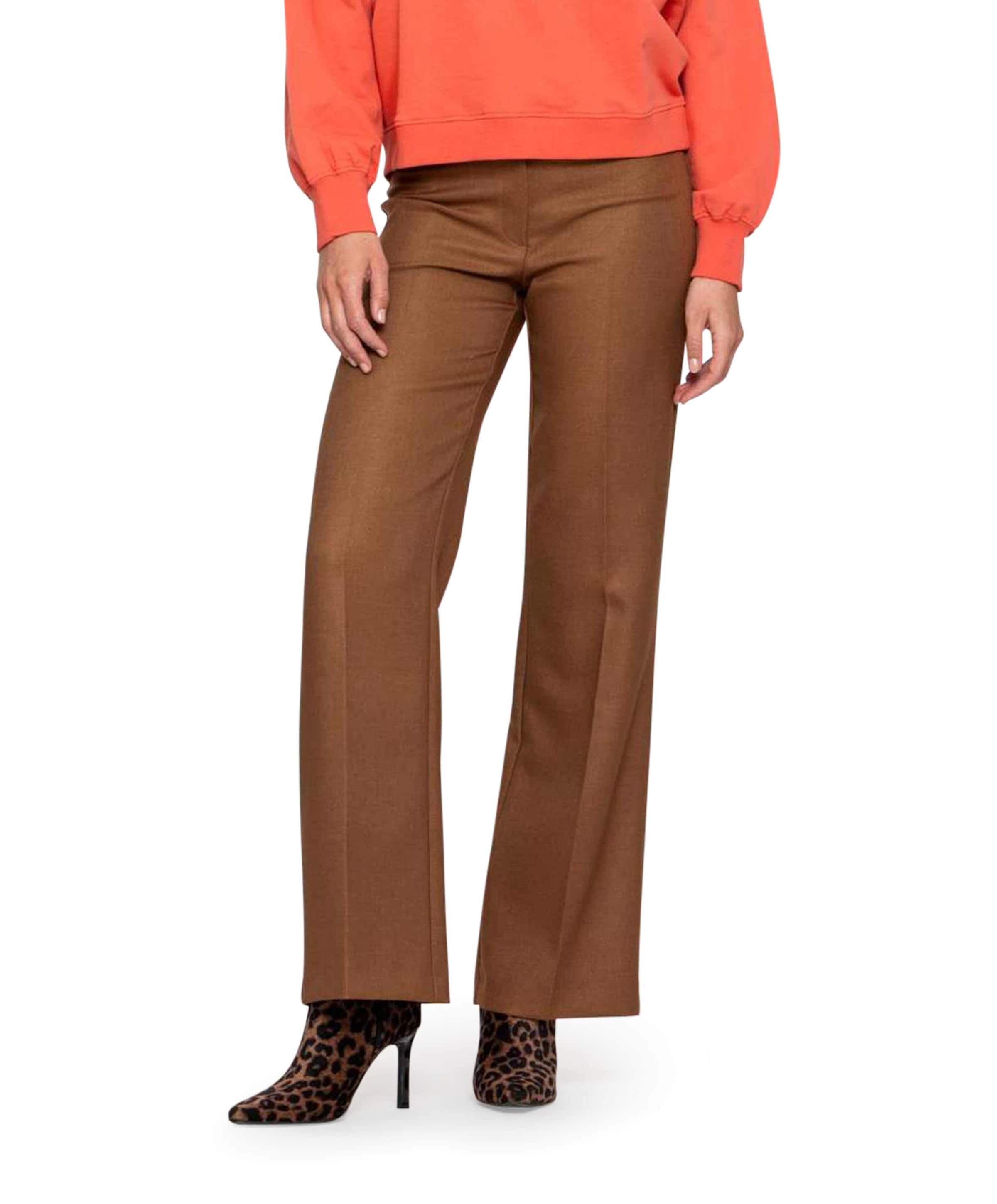 Twill welt pocket broek bruin