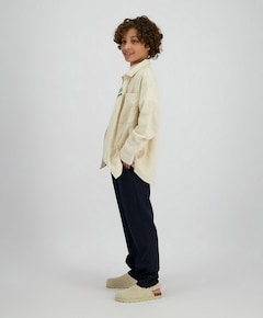 Jongens overhemd lange mouw beige