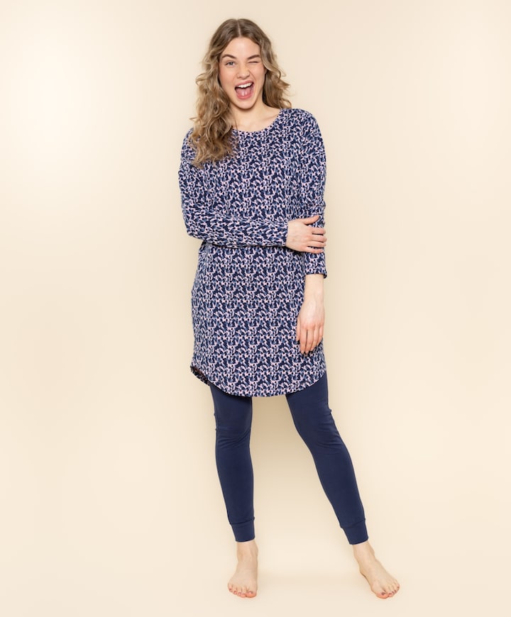 Dames nachthemd blauw
