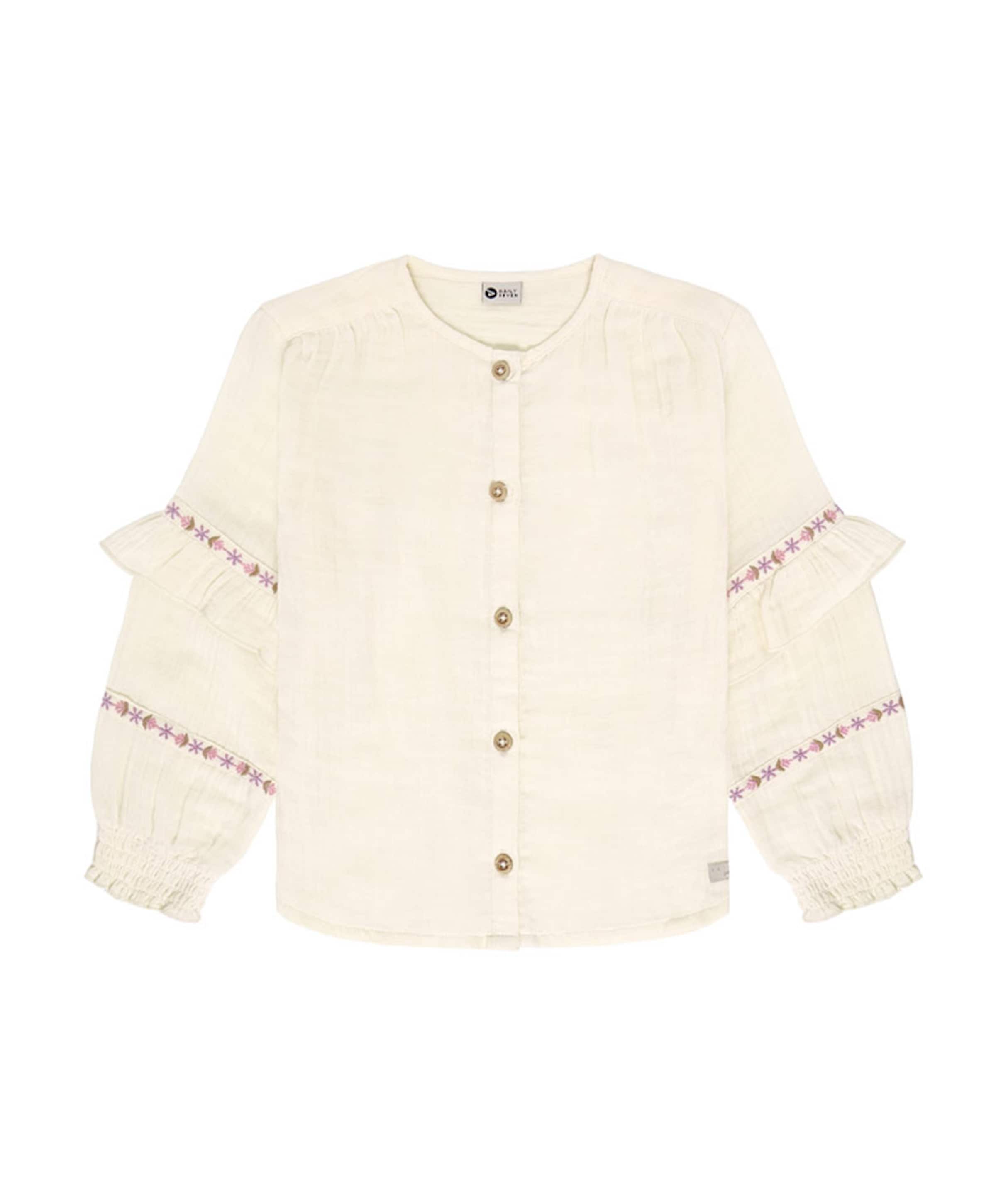 Meisjes blouse lange mouw ecru