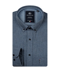 Heren overhemd lange mouw blauw
