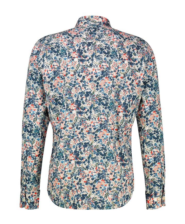 Heren overhemd lange mouw multicolor