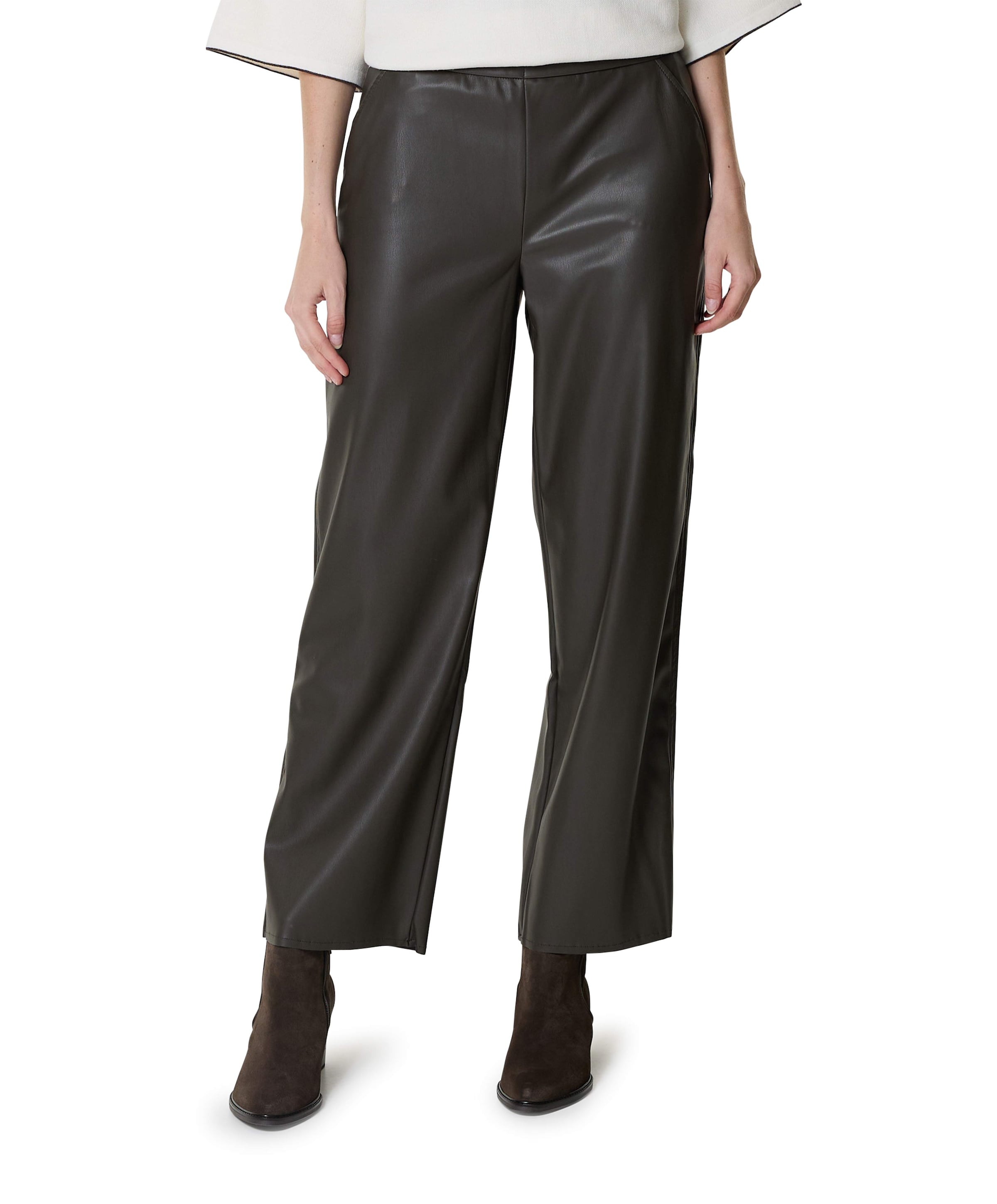 Wide leg dames broek bruin