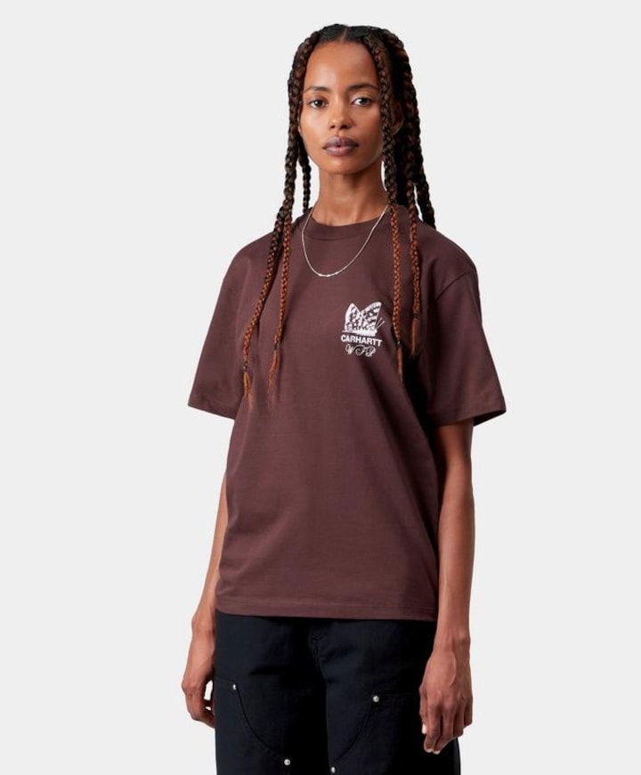 Dames T-shirt bordeaux