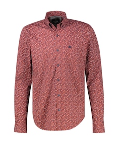 Heren overhemd lange mouw rood