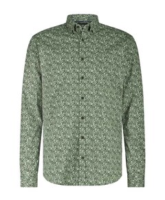 Heren overhemd lange mouw groen