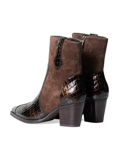 Sibylle dames enkellaarzen bruin