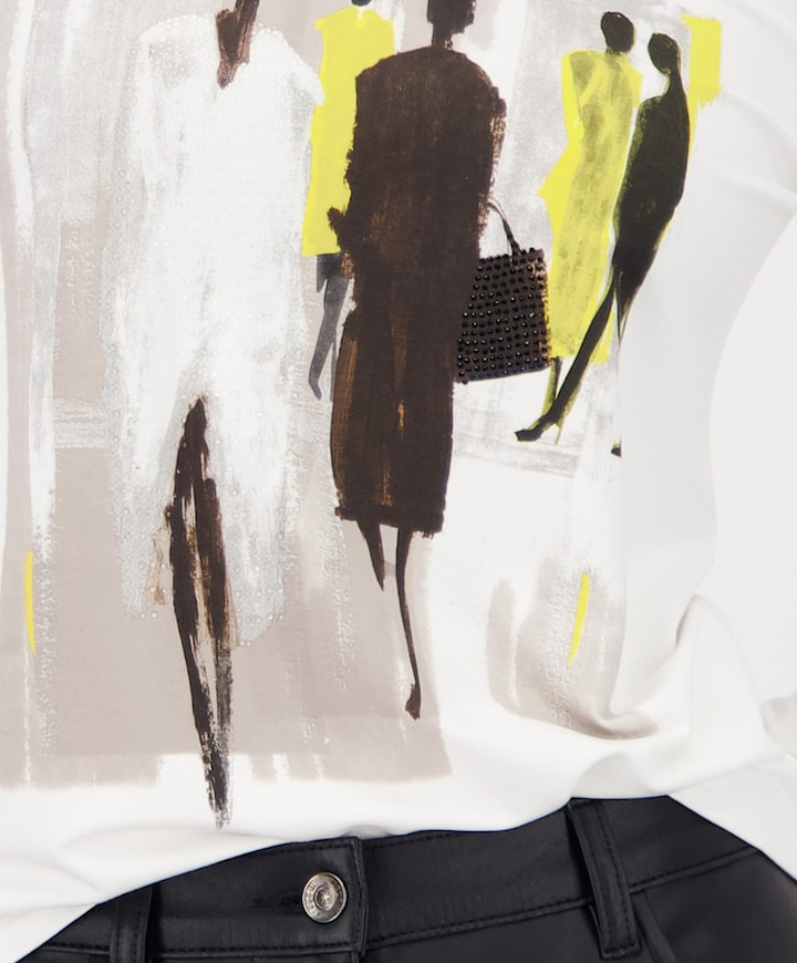 Dames longsleeve ecru