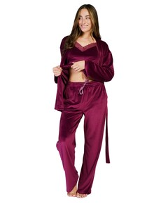 Dames pyjamabroek bordeaux