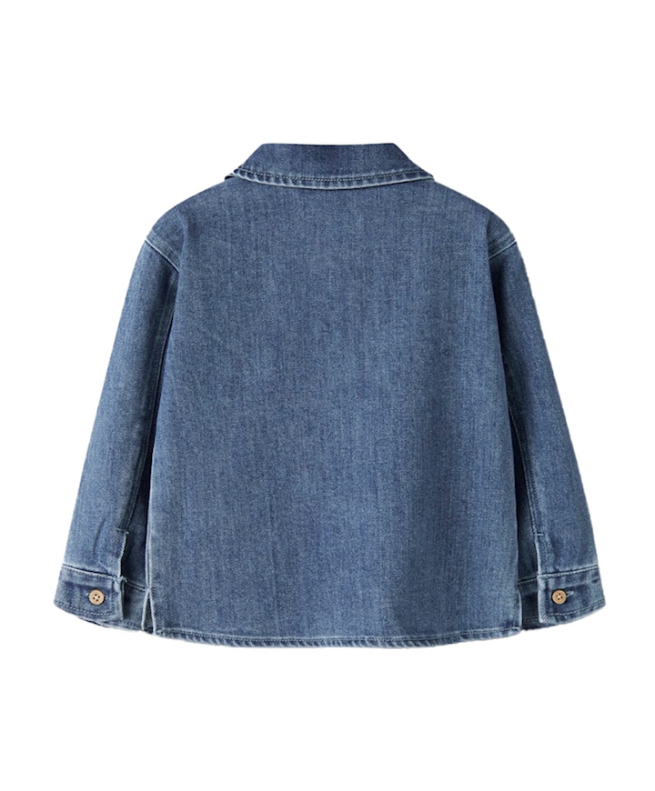 Meisjes blouse lange mouw blauw