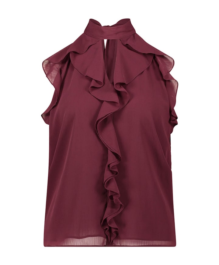 Dames top bordeaux